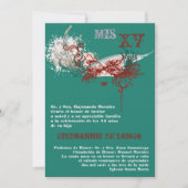 5x7マスカレードキンセアニェラ誕生日招待状 招待状 (正面)