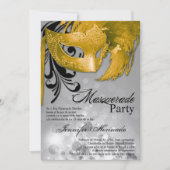 5x7マスカレードキンセアニェラ誕生日招待状 招待状 (正面)