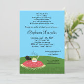 5x7マフェット恋しく思子供部屋ベビーシャワー招待状 招待状 (スタンド正面)