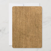 5x7メイスンジャールバーラップカントリーウェディング招待状 招待状 (裏面)