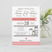 5x7メイスンジャー国素朴結婚式招待状 招待状 (スタンド正面)