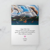 5x7モダンインチカスタムパパ写真お父さんのデイカード カード (内部)