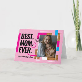 5x7モダンインチカスタムPhoto Mother's Day Card for Mom カード
