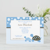 5x7モダンカメModern Dot Baby Shower 招待状 (スタンド正面)