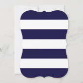 5x7モダンストライプフローラ結婚式招待状 招待状 (裏面)