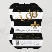 5x7モダンフルーアデレストライプイス結婚式招待状 招待状 (正面/裏面)