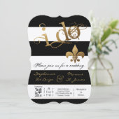 5x7モダンフルーアデレストライプイス結婚式招待状 招待状 (スタンド正面)