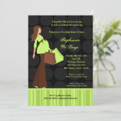 5x7モダンmomショッピングモダンベビーシャワー招待状 招待状 (スタンド正面)