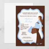 5x7モダンmomショッピングモダンベビーシャワー招待状 招待状 (正面/裏面)