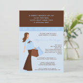 5x7モダンmomショッピングモダンベビーシャワー招待状 招待状 (スタンド正面)