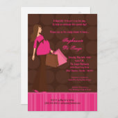 5x7モダンmomショッピングモダンベビーシャワー招待状 招待状 (正面/裏面)