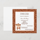 5x7モンキーポックドット誕生日パーティー招待状 招待状 (正面/裏面)