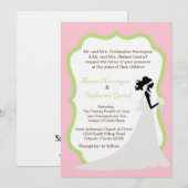 5x7ライトピンクブライド結婚式招待状 招待状 (正面/裏面)