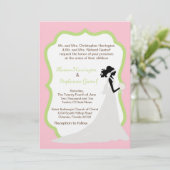 5x7ライトピンクブライド結婚式招待状 招待状 (スタンド正面)