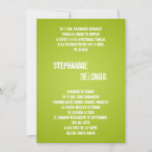 5x7ライムグリーンDJターンテーブルキンセアニェラ招待状 招待状 (正面)