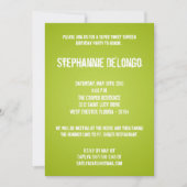 5x7ライムグリーンDJターンテーブル16誕生日招待状 招待状 (正面)