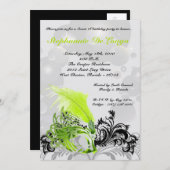 5x7ライムマスカレードSweet 16誕生日招待状 招待状 (正面/裏面)