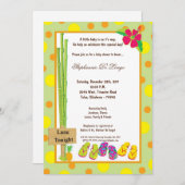 5x7ルアウ（ハワイ式宴会）のベビーシャワーの招待状 招待状 (正面/裏面)