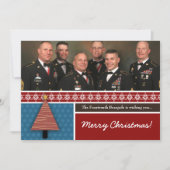 5x7レッドクリスマスツリーPHOTOクリスマスカード シーズンカード (正面)