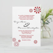 5x7レトロディスクフラワーリネン結婚式招待状 招待状 (スタンド正面)