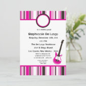 5x7ロッカーガール招待状 招待状 (スタンド正面)