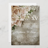 5x7ヴィンテージバラキンセアニェラ誕生日招待状 招待状 (正面/裏面)