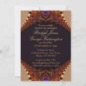 5x7ヴィンテージ・レース+金ゴールド・サテン結婚式招待状 招待状 (裏面)