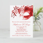 5x7仮面舞踏会のマスク15のキンセアニェラの球の招待状 招待状 (スタンド正面)