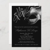 5x7仮面舞踏会のマスク15のキンセアニェラの球の招待状 招待状 (正面/裏面)