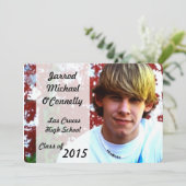 5x7写真のポートレートの写真の先輩の発表 案内状 (スタンド正面)