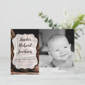 5x7写真の誕生発表陸軍カウボーイブーツバー 案内状 (スタンド正面)