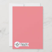 5x7写真の誕生発表陸軍ボヘミアンサボテン 案内状 (裏面)