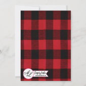 5x7写真の誕生発表陸軍レッドバッファローベア 案内状 (裏面)