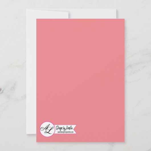 5x7写真卒業パーティー招待状ボヘミアンCac 招待状 (裏面)