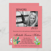 5x7写真卒業パーティー招待状ボヘミアンCac 招待状 (正面/裏面)