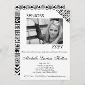 5x7写真卒業パーティー招待状ボホバッファロー 招待状 (正面/裏面)