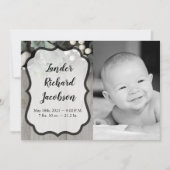 5x7写真誕生のお知らせ陸軍の綿花工場ber 案内状 (正面)