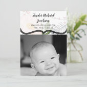 5x7写真誕生のお知らせ陸軍ベビーピンクコスモス 案内状 (スタンド正面)