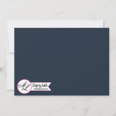 5x7写真誕生のお知らせ陸軍ベビーピンクコスモス 案内状 (裏面)