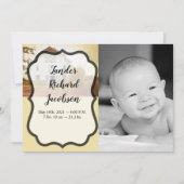 5x7写真誕生発表陸軍サンセットバーンクン 案内状 (正面)