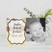 5x7写真誕生発表陸軍サンセットバーンクン 案内状 (スタンド正面)