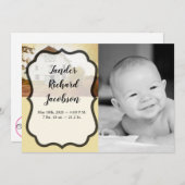 5x7写真誕生発表陸軍サンセットバーンクン 案内状 (正面/裏面)