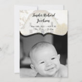 5x7写真誕生発表陸軍サンセットバーンクン 案内状 (正面)