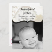 5x7写真誕生発表陸軍サンセットバーンクン 案内状 (正面/裏面)