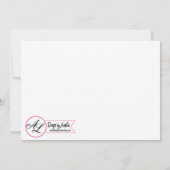 5x7写真誕生発表陸軍ホワイトローズ金ゴールド 案内状 (裏面)