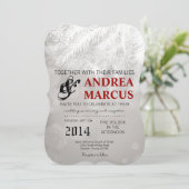 5x7冬ホワイトパインツリーニーズ結婚式招待状 招待状 (スタンド正面)