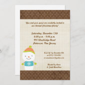 5x7冬雪だるま冬の雪招待状 招待状 (正面/裏面)