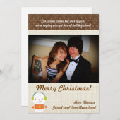 5x7冬雪だるま冬の雪招待状 招待状 (正面/裏面)