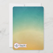 5x7卒業パーツ招待状ビーチサンセットパームT 招待状 (裏面)