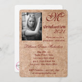 5x7卒業品招待状小麦オンバーラップサック 招待状 (正面/裏面)